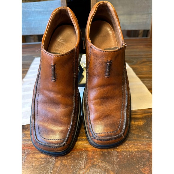 Clark's Brown Leather Slip On Loafer Dress Shoes‎ Men's Size 10M - Picture 3 of 8